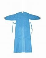 Isolement non tissé médical jetable bleu blanc de manteau de laboratoire de FDA de robes chirurgicales