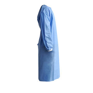 Robe patiente jetable chirurgicale des robes 35-40gsm Smms Sms de PE imperméable jetable de robe