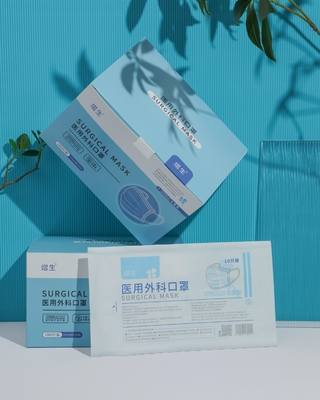 Masque non tissé jetable bleu noir de masque protecteur de 3 plis avec l'élastique de boucle d'oreille